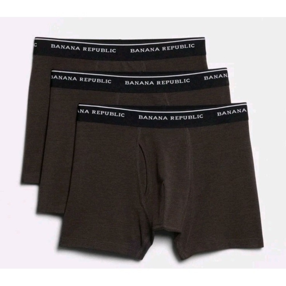 Banana Republic Men's Boxer Briefs, 3 Pack, Black 28"-30" Small-Stretch-Comfort